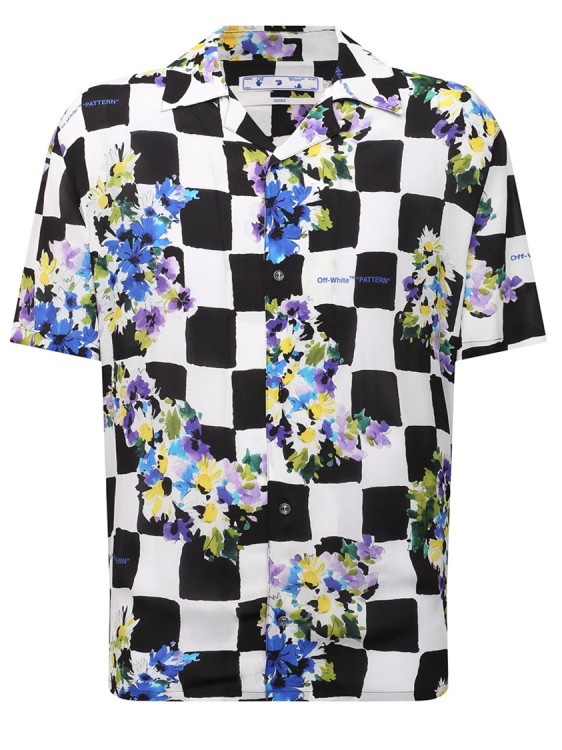Off-white Floral Print Shirt In White