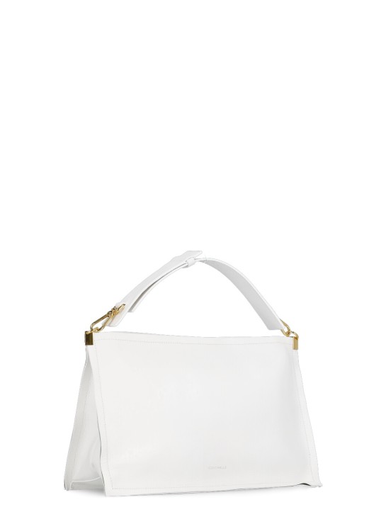 Shop Coccinelle Snip Shoulder Bag In White