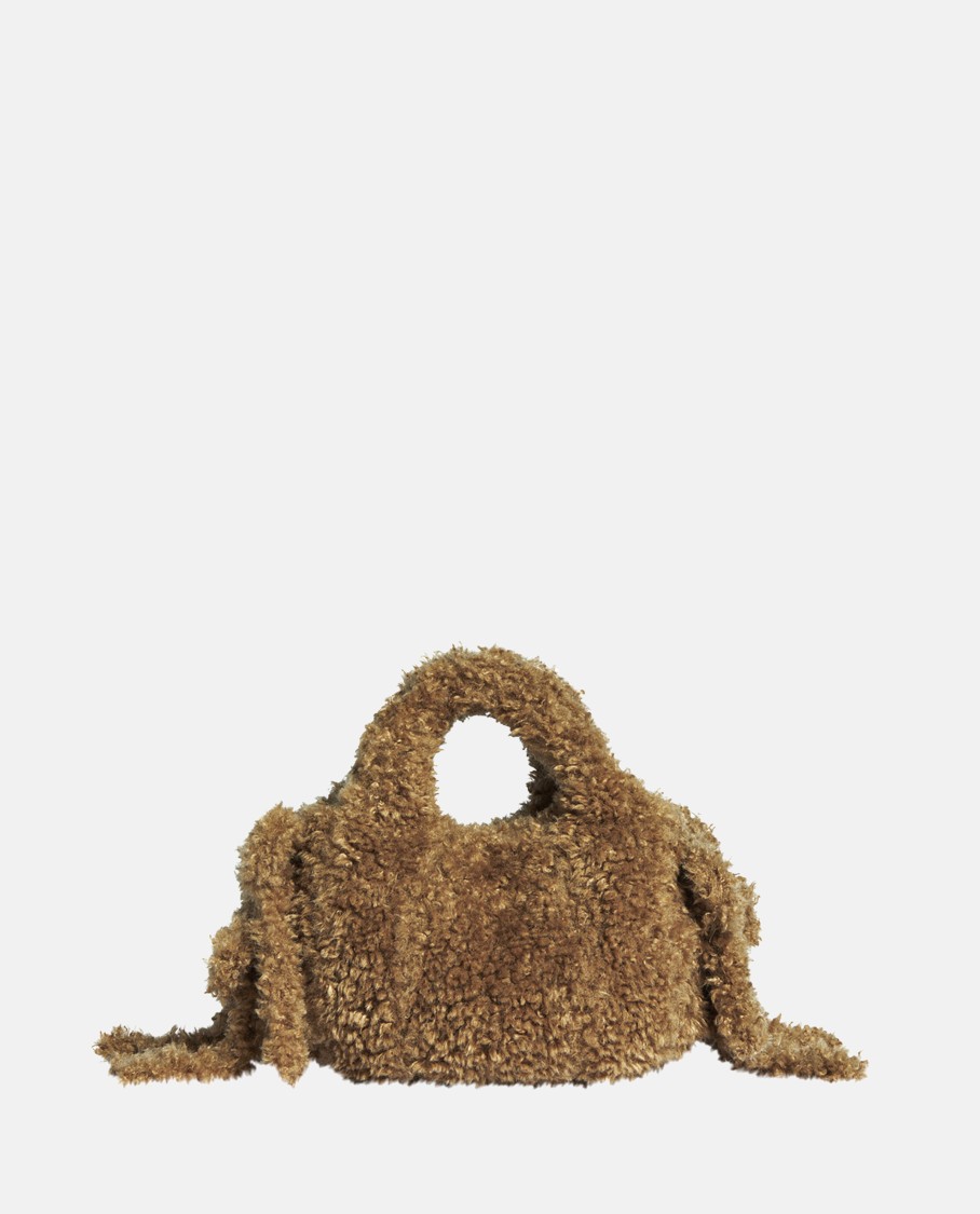 Simone Rocha Baby Utility Egg Tote Bag W/ Emb In Brown