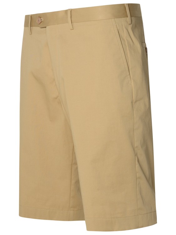 Shop Etro Beige Cotton Bermuda Shorts In Neutrals