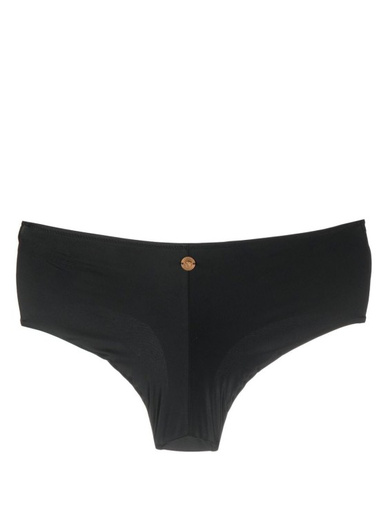 Versace Bikini Briefs With Knot Beachwear Black In Black