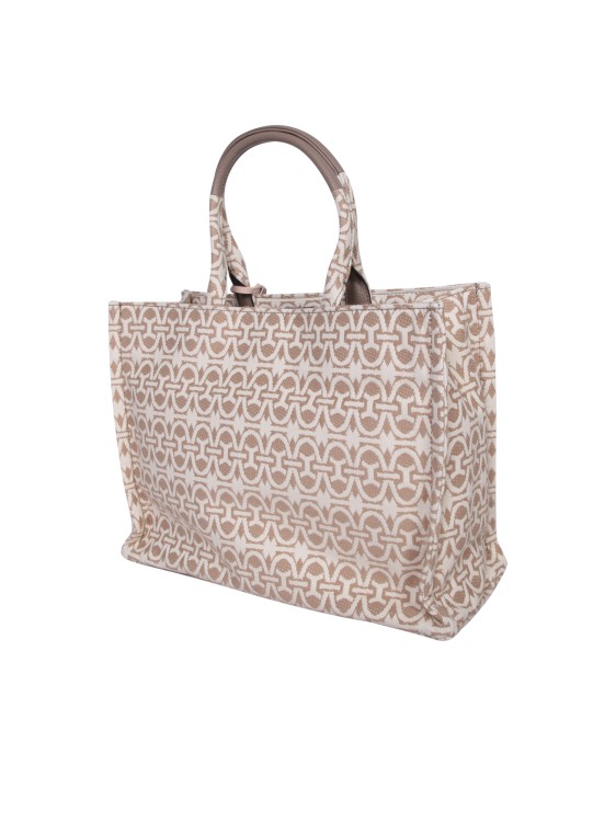 Shop Coccinelle Iconic Pattern Design Tote Bag In Brown