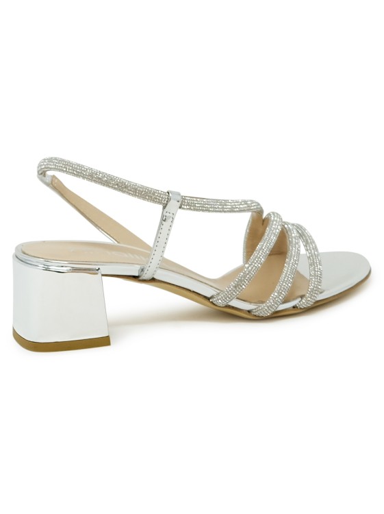 Shop Ninalilou Silver Leather Sandal