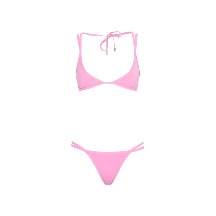 Attico Hot Pink Triangle Bikini