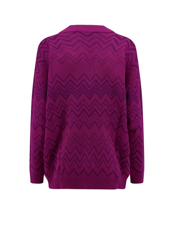 Shop Missoni Wool And Viscose Sweater With Iconic Pattern In Pink