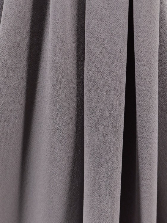 Shop Giorgio Armani Organic Cotton Silk With Frontal Drapery In Grey
