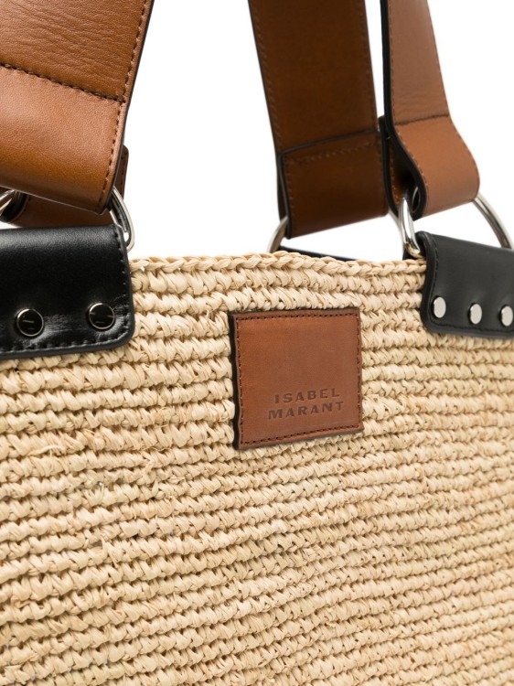 Shop Isabel Marant Bahiba Raffia Shoulder Bag In Brown