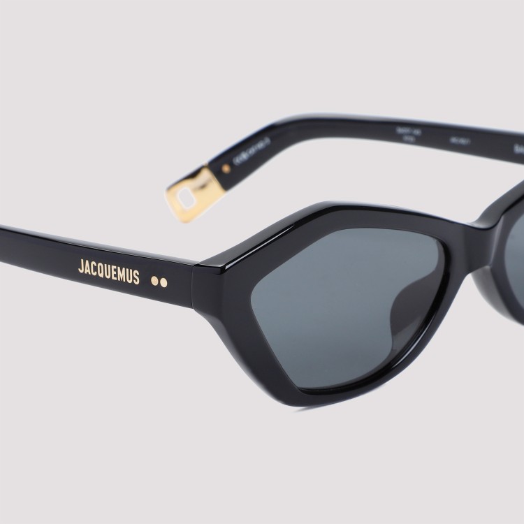 Jacquemus Black Acetate Sunglasses in Black | THE LIST
