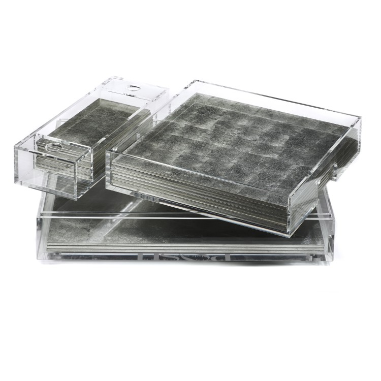Shop Posh Trading Matbox Clear Silver Leaf Silver In Not Applicable