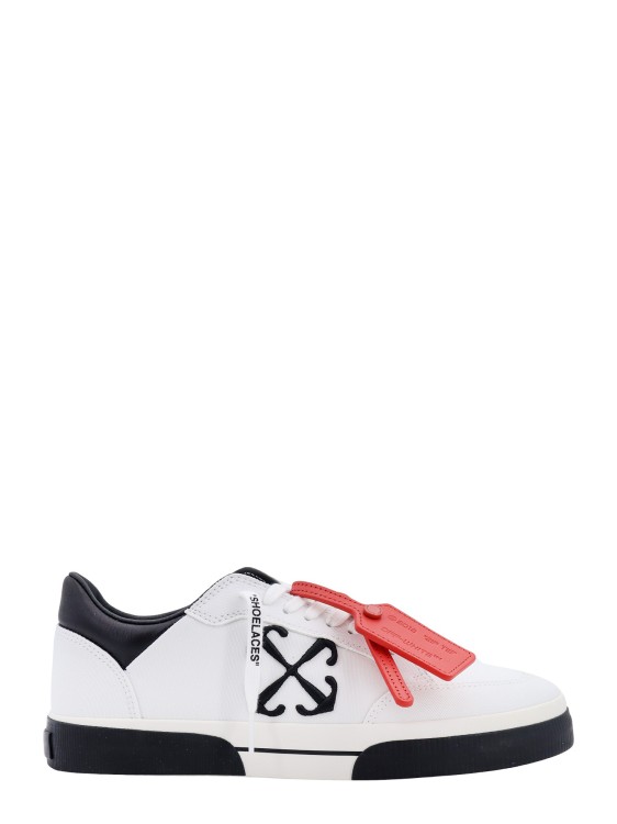 Shop Off-white Canvas Sneakers With Lateral Arrow Logo In White