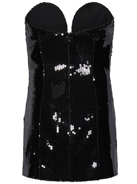 Shop Monot Black Sequins Strapless Minidress