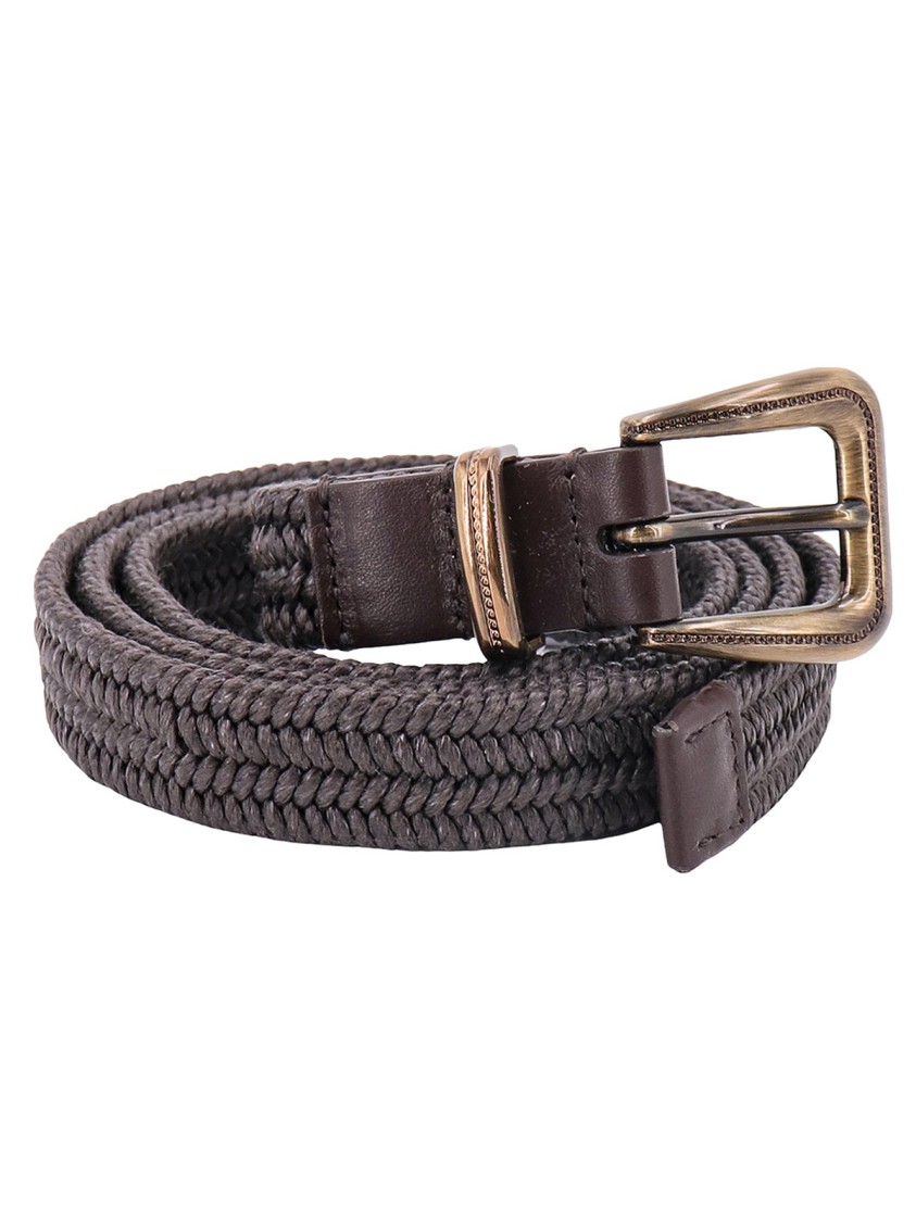 Brunello Cucinelli Metallic-Buckle Leather Belt