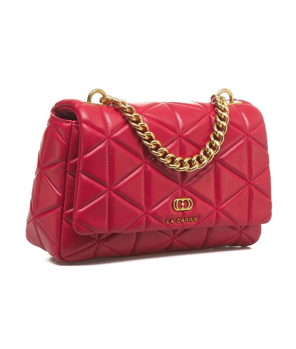 Shop La Carrie Red Leather Handbag "lea"