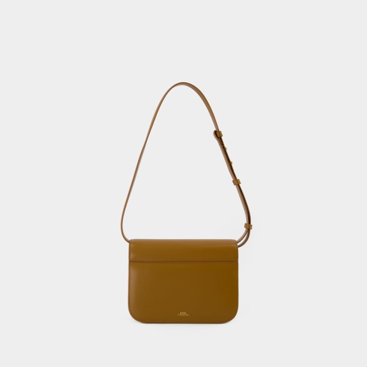 Shop Apc Astra Small Crossbody Bag - Leather - Brown In White