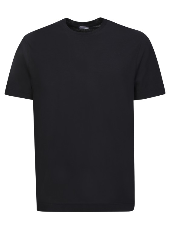Zanone Black Cotton T-shirt