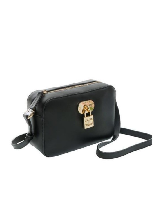 Shop Twinset Black Eco-leather Shoulder Bag