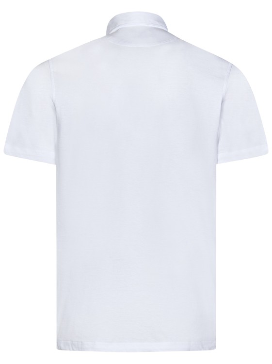 Shop Luigi Borrelli White Cotton Jersey Polo Shirt