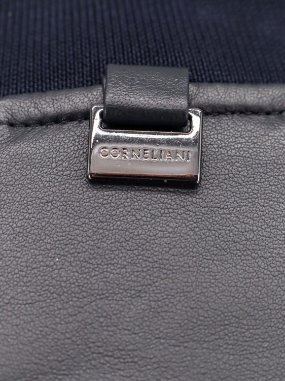 Shop Corneliani Leather Jacket In Black