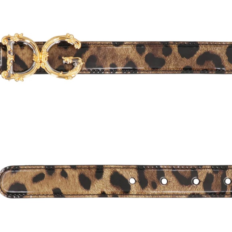 Shop Dolce & Gabbana Leather Logo Belt In Brown