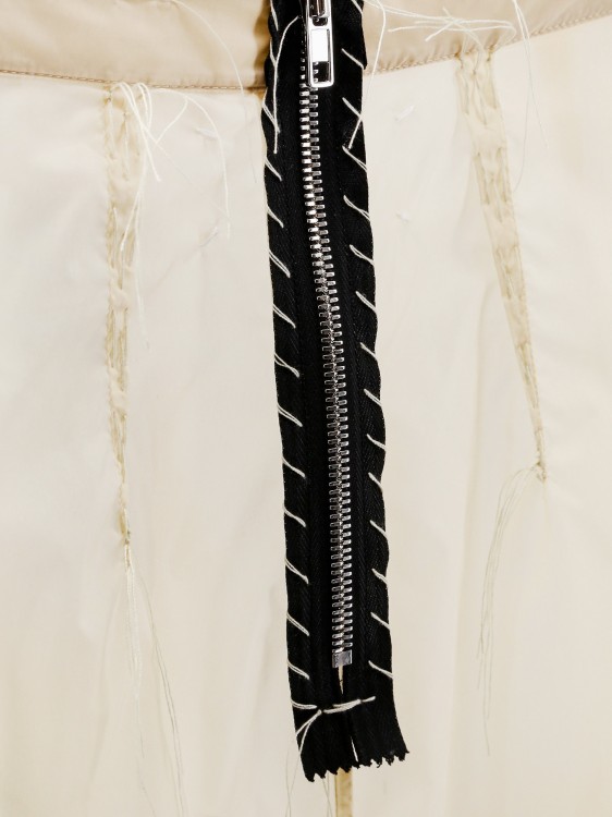 Shop Maison Margiela Nylon Longuette Skirt In Neutrals