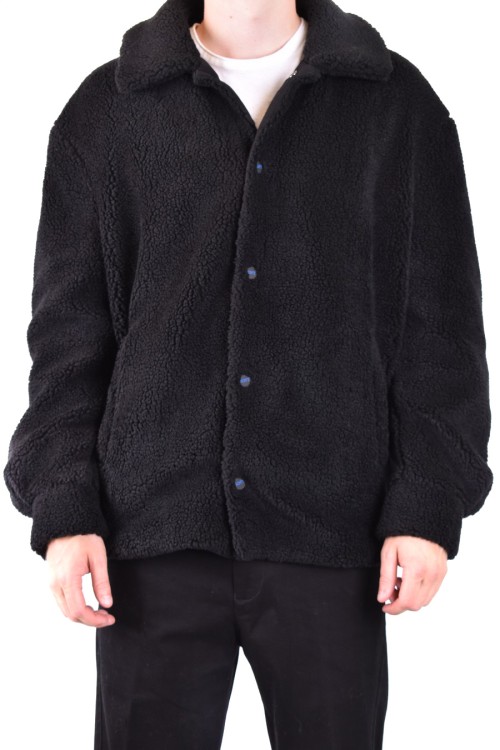 Shop Kiton Navy Blue Fleece Jacket