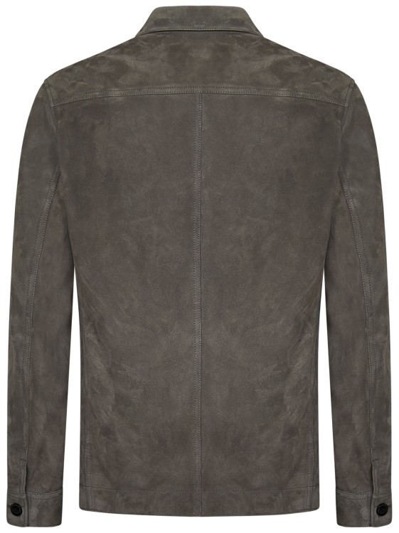 Shop Tom Ford Pale Grey Light Suede Outershirt