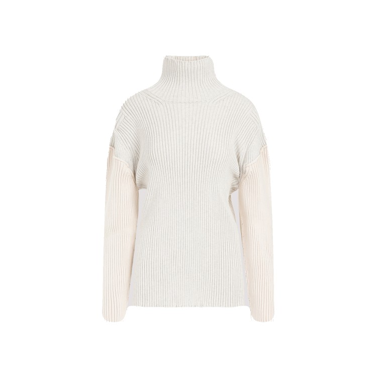 The Row Dua Knit Cotton-cashmere Top In White