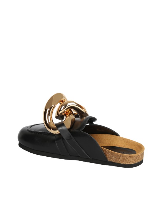 Shop Jw Anderson Black Leather Sandals In Grey