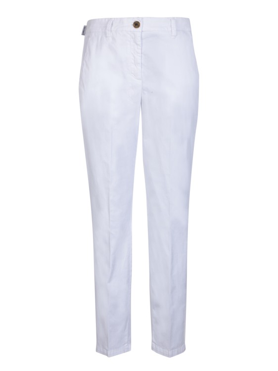 Shop Jacob Cohen White Marina Trousers