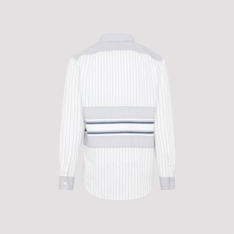 Shop Alexander Mcqueen Striped White Cotton Shirt