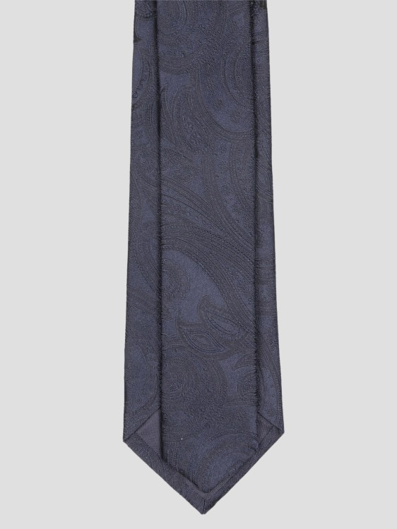 Shop Tagliatore Satin Tie In Blue