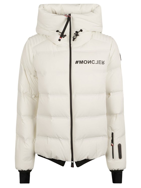 Shop Moncler White Down Padded Jacket