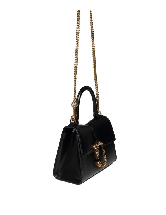 Shop Marc Jacobs The Mini Top Handle Bag In Black Leather