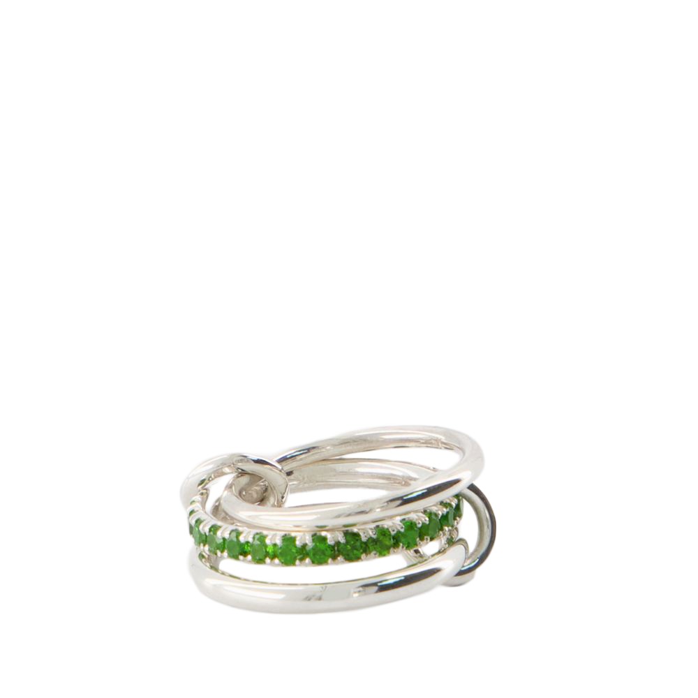 Spinelli Kilcollin Petunia Chrome Diopside Ring In Silver