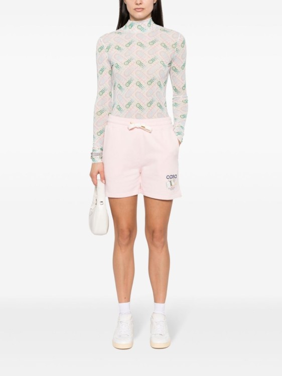 Shop Casablanca Light Pink Organic Cotton Shorts