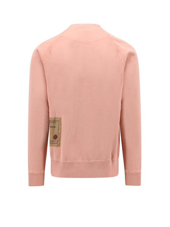 Shop Ten C Cotton Sweatshirt With Logo Patch On The Back In Pink