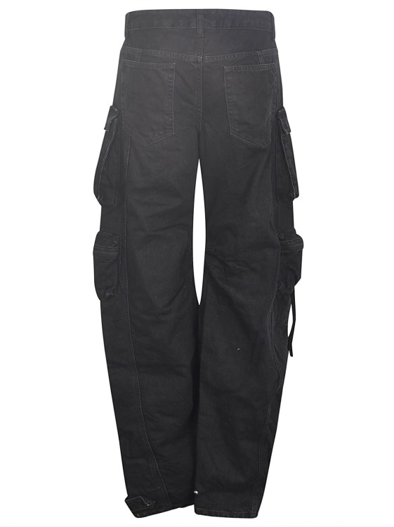 Shop Attico Fern Cargo Jeans In Black