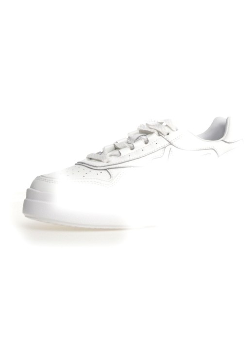 Shop W6yz White Leather Sneakers