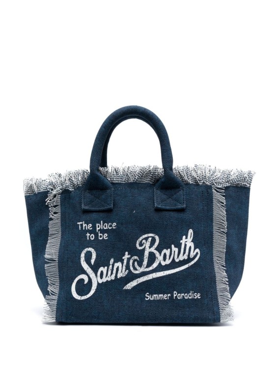 Mc2 Saint Barth Vanity Canvas Beach Bag In Black