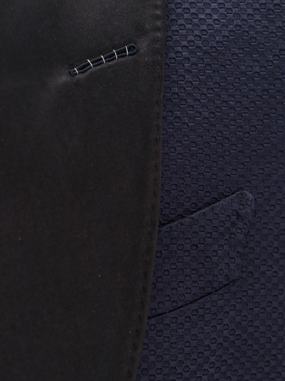 Shop Tom Ford Viscose Blazer With Satin Profiles In Black