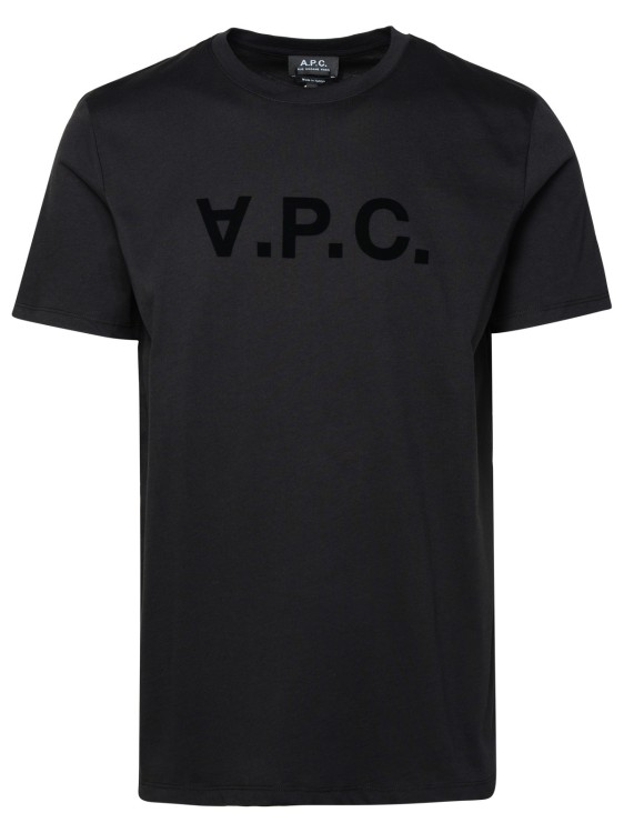 Shop Apc Black Cotton T-shirt