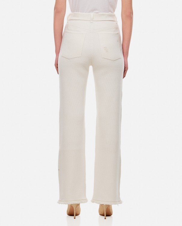 Shop Barrie Cashmere Straight Pants In White
