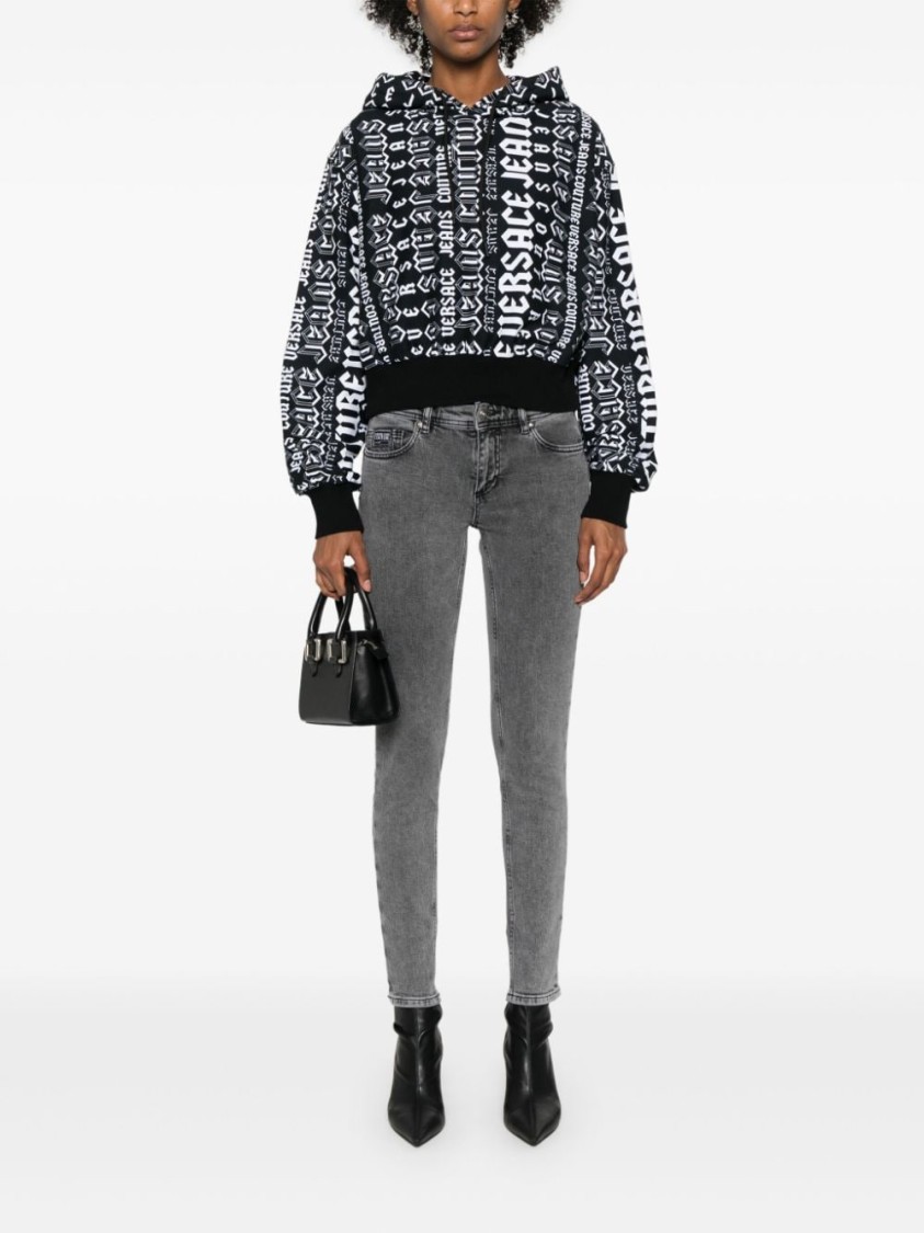 Versace Jeans Couture Five-pockets Skinny Jeans In Grey
