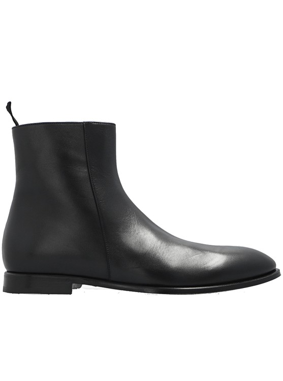 Shop Dolce & Gabbana Leather Ankle Boots In Black