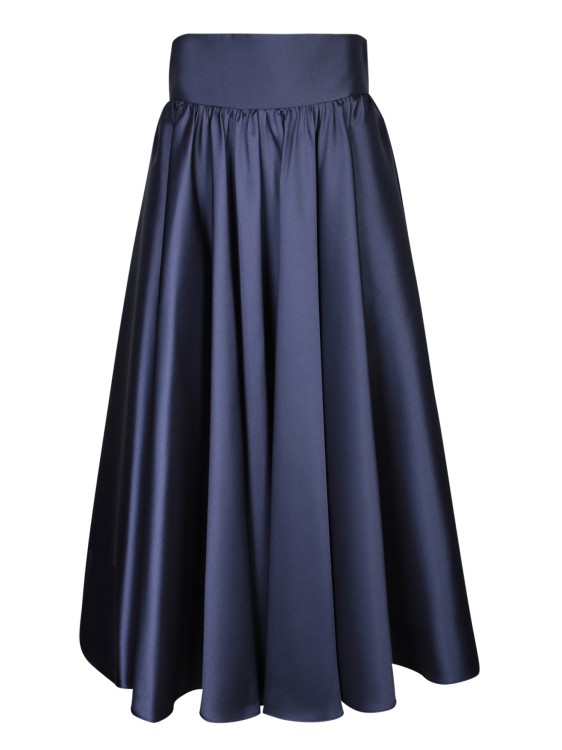 Shop Blanca Vita Blue Mikado Skirt