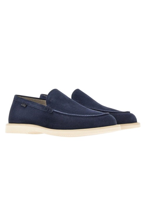 Shop Hogan Suede Leather Sports Moccasin In Blue