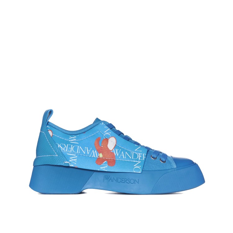 Jw Anderson Canvas And Leather Sneakers In Blue