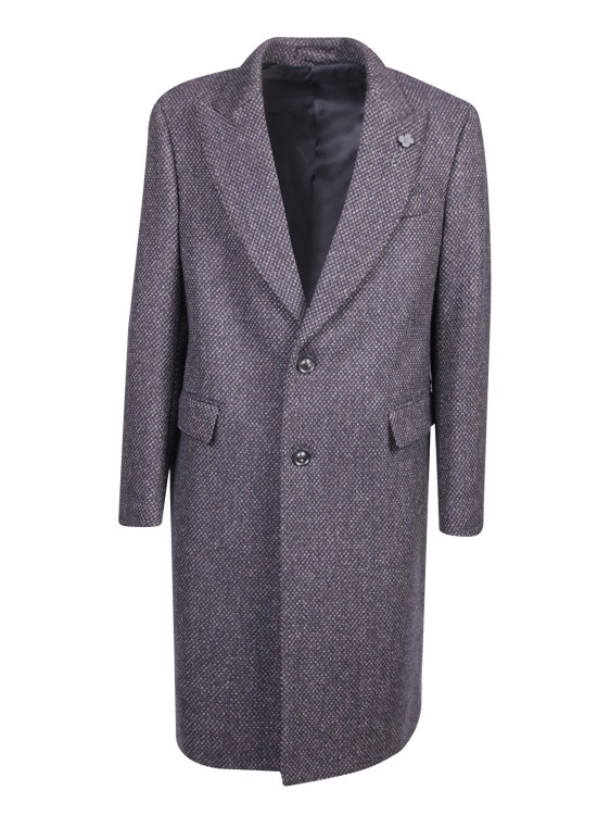 Lardini Wool And Cashmere Coat In Grey