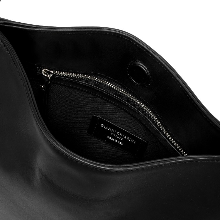 Shop Gianni Chiarini Renè Shoulder Bag In Black Leather