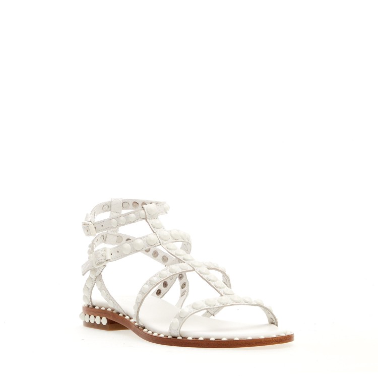 Shop Ash White Sandal With White Studs